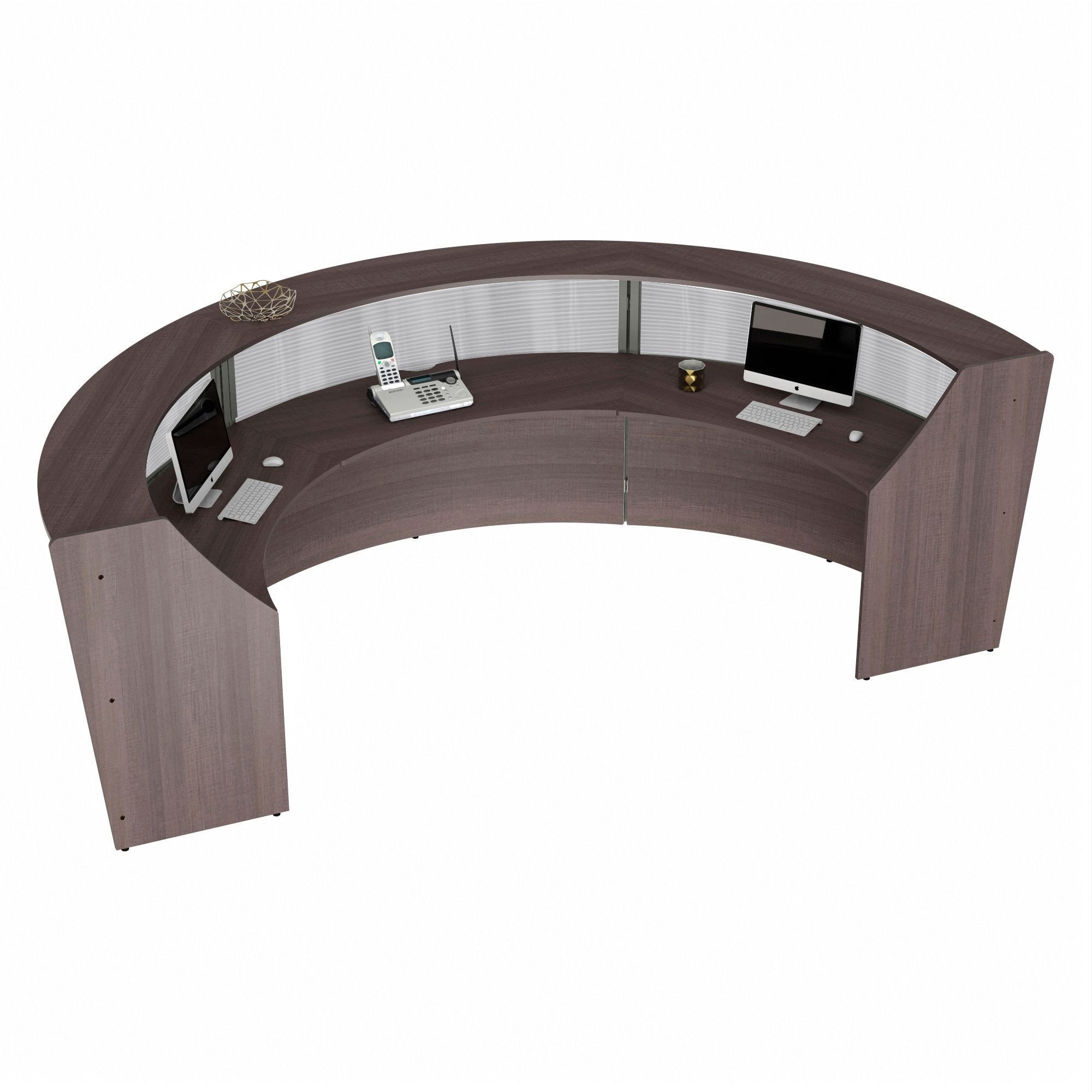 Linea Italia 3-Unit Curved Reception Desk