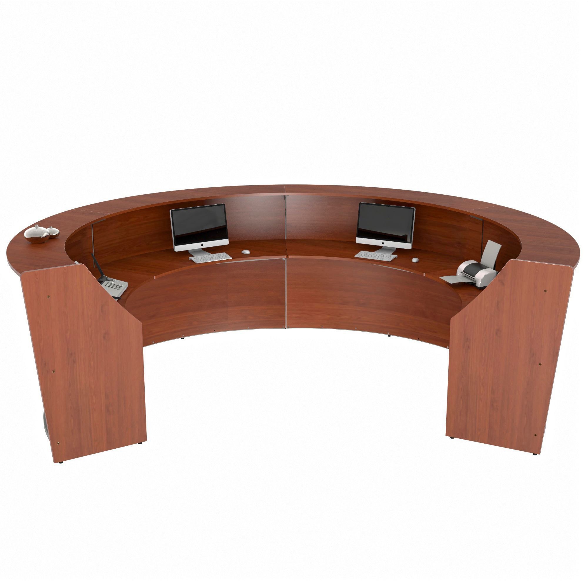 Linea Italia 4-Unit Curved Reception Desk