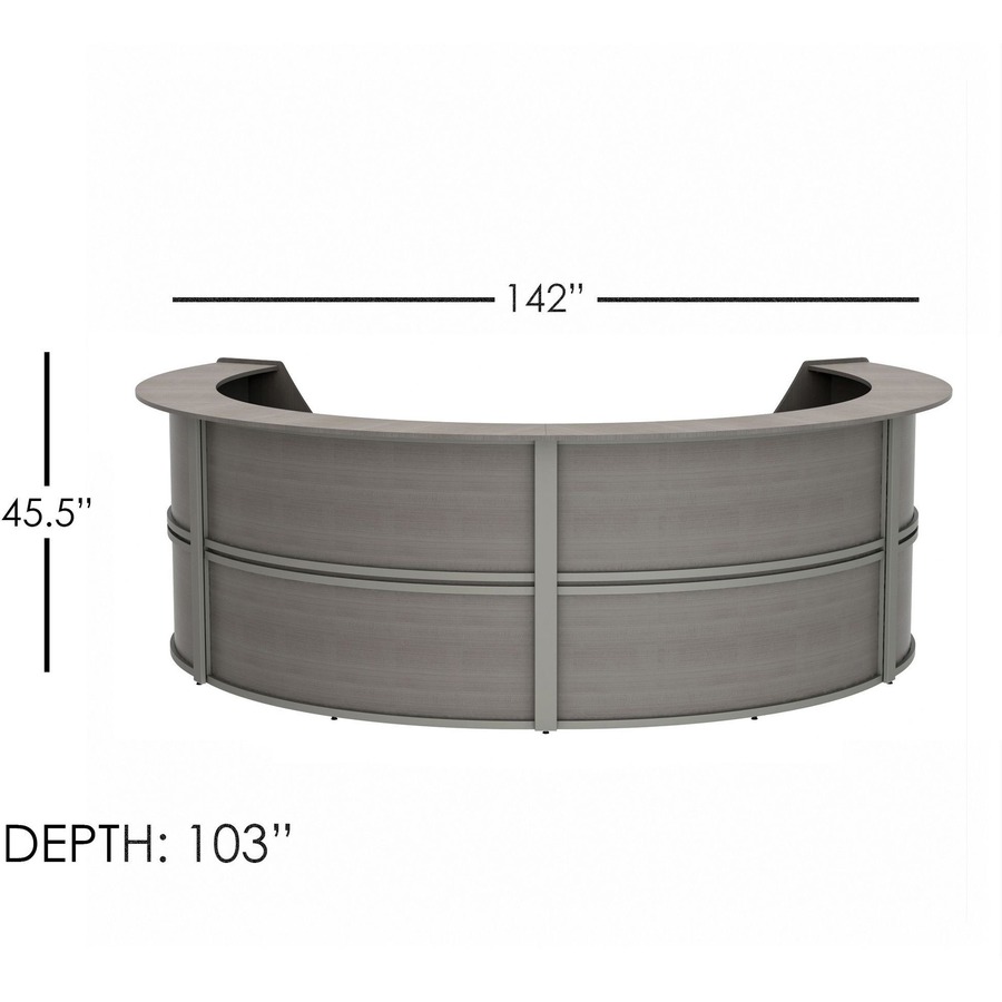 Linea Italia 4-Unit Curved Reception Desk