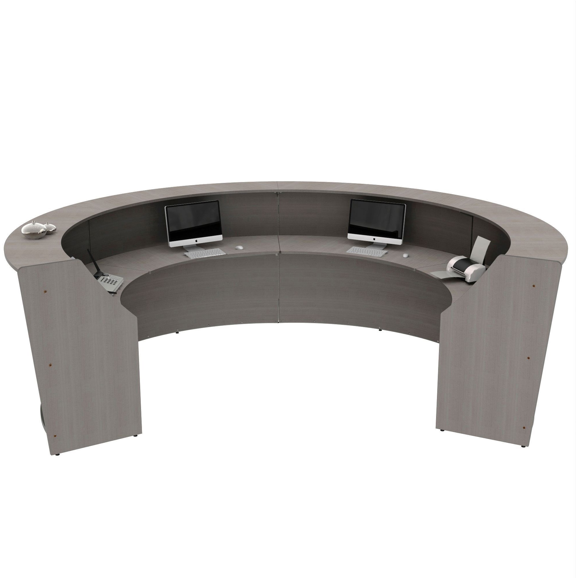 Linea Italia 4-Unit Curved Reception Desk