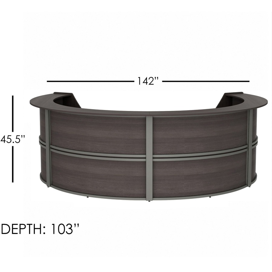 Linea Italia 4-Unit Curved Reception Desk