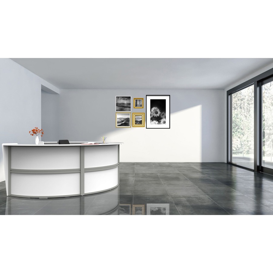 Linea Italia 4-Unit Curved Reception Desk