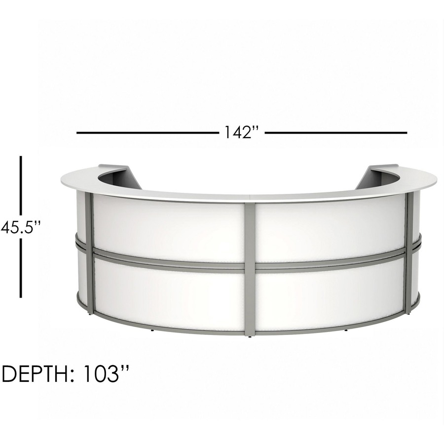 Linea Italia 4-Unit Curved Reception Desk