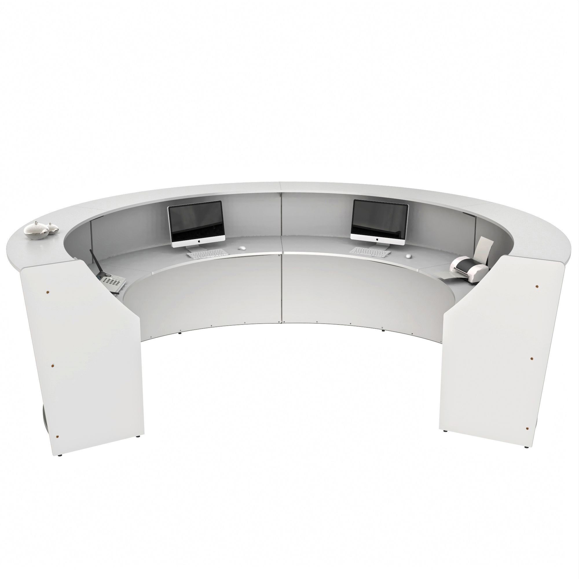 Linea Italia 4-Unit Curved Reception Desk