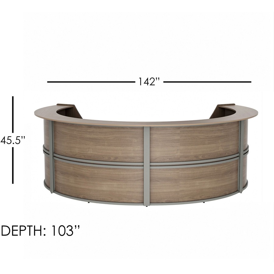 Linea Italia 4-Unit Curved Reception Desk