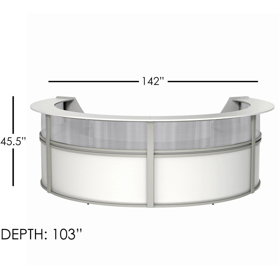 Linea Italia 4-Unit Curved Reception Desk