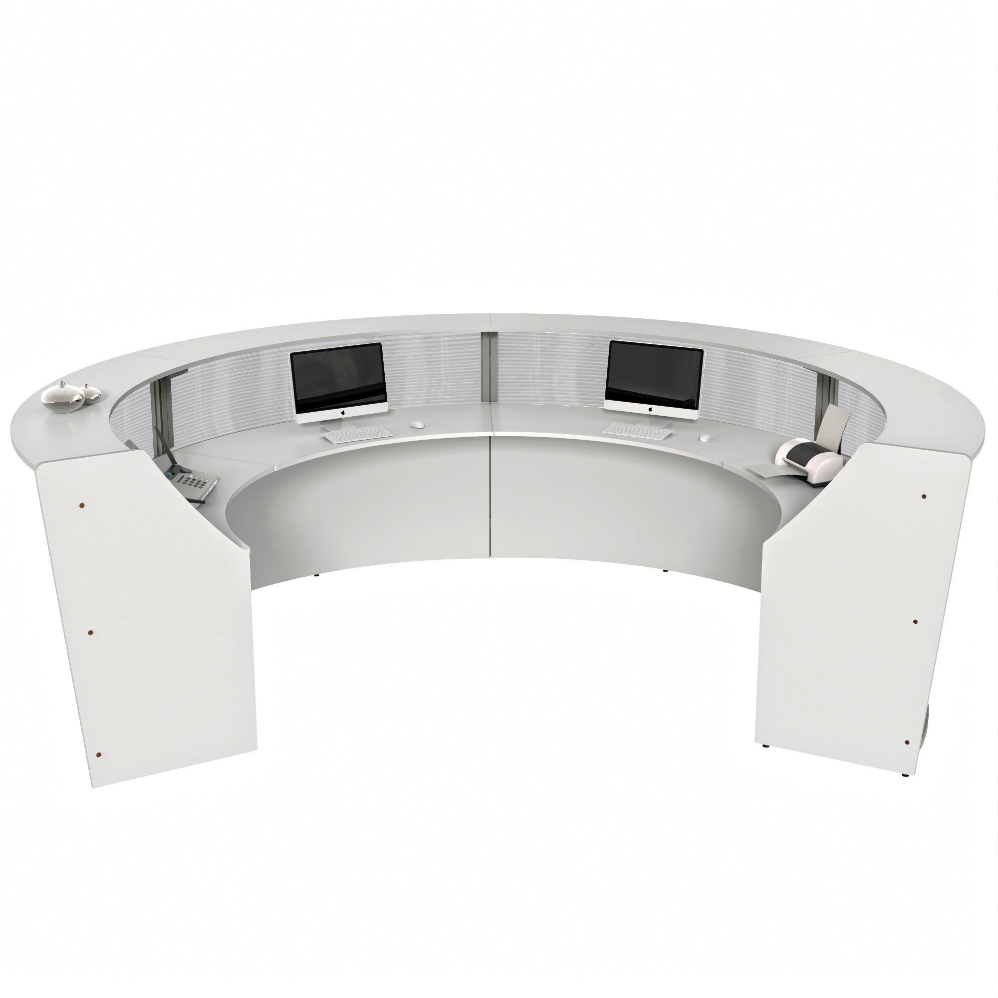 Linea Italia 4-Unit Curved Reception Desk