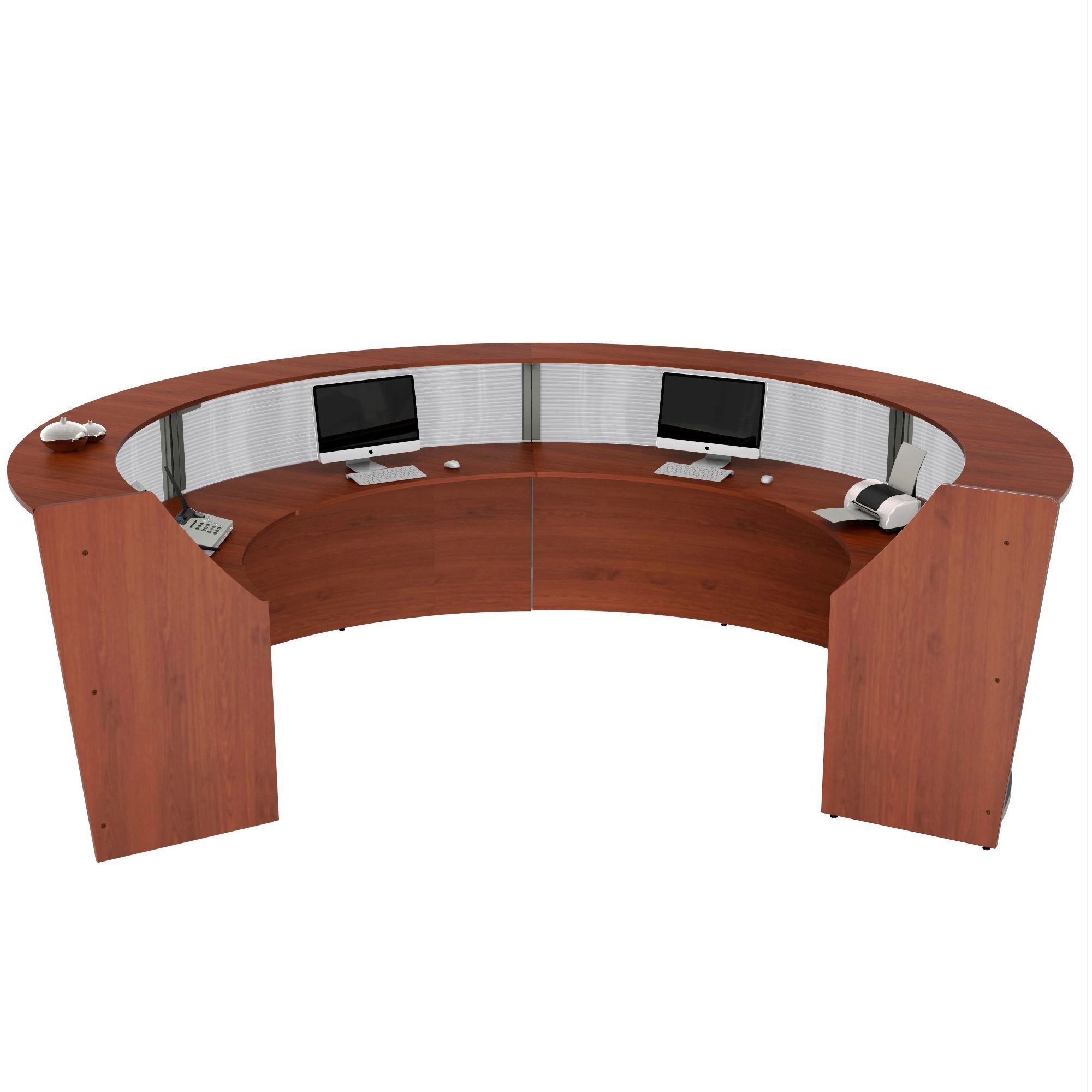 Linea Italia 4-Unit Curved Reception Desk