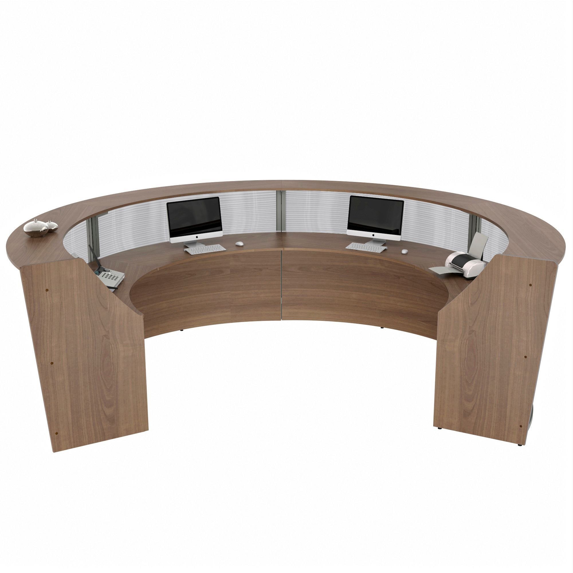 Linea Italia 4-Unit Curved Reception Desk