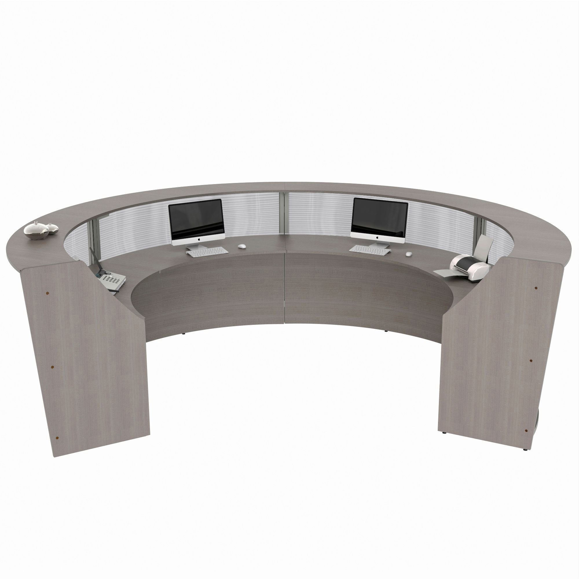 Linea Italia 4-Unit Curved Reception Desk