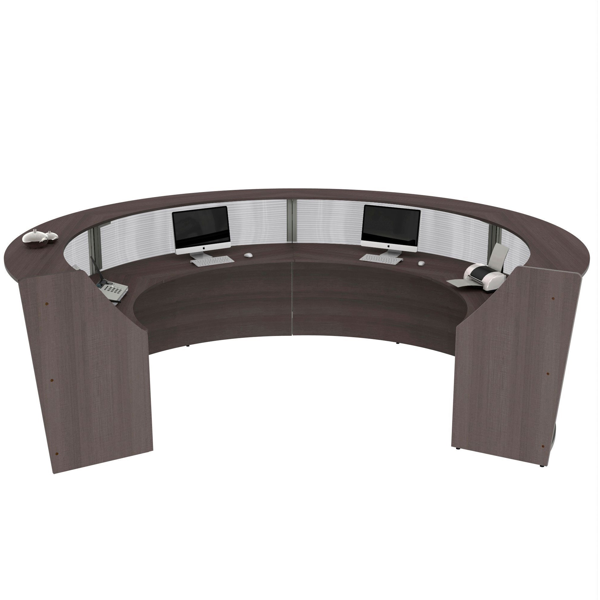 Linea Italia 4-Unit Curved Reception Desk