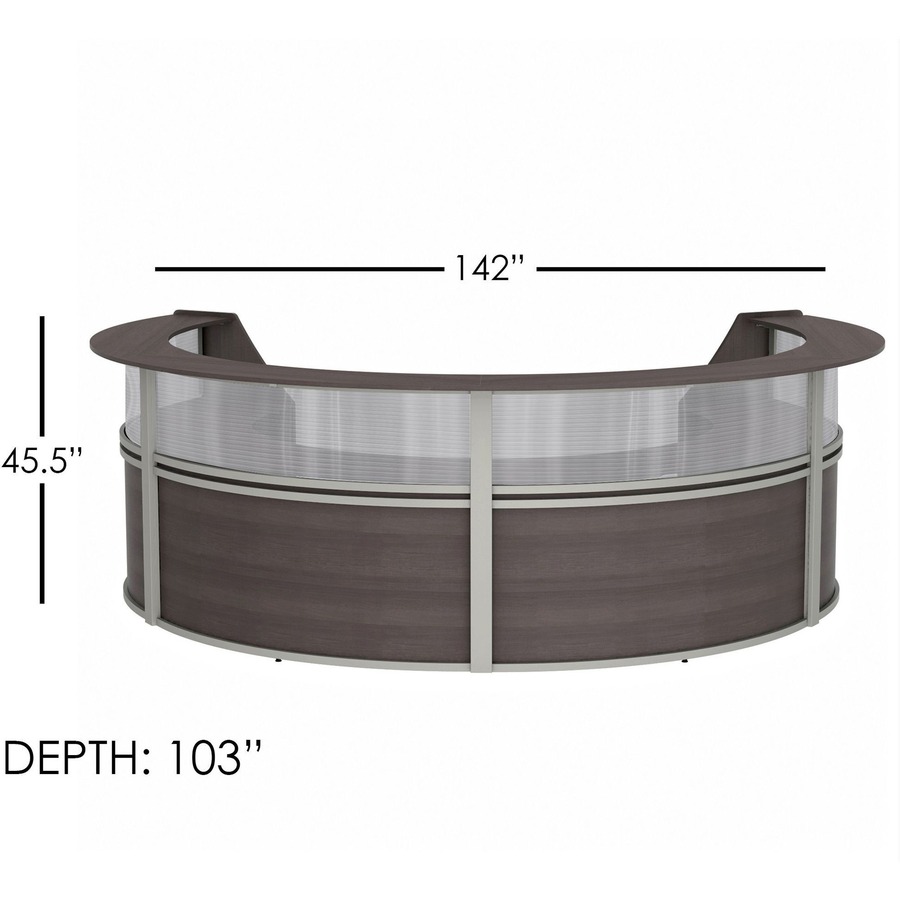 Linea Italia 4-Unit Curved Reception Desk