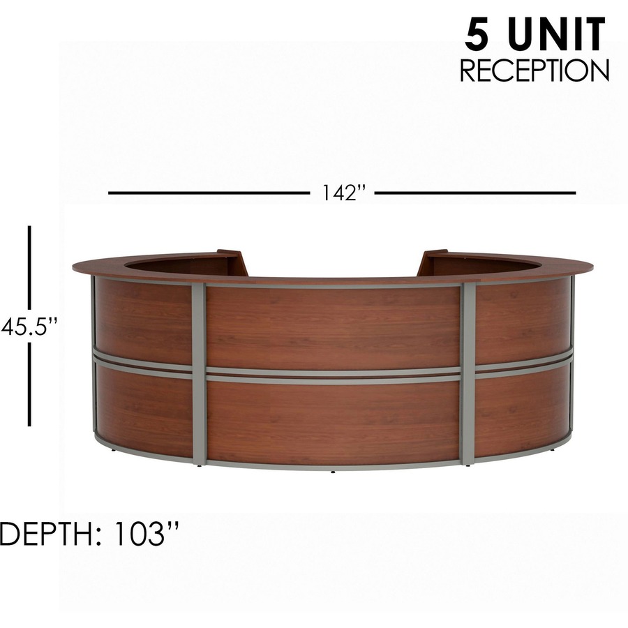 Linea Italia 5-Unit Curved Reception Desk