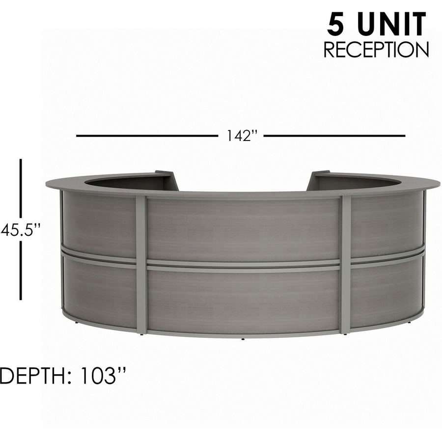 Linea Italia 5-Unit Curved Reception Desk