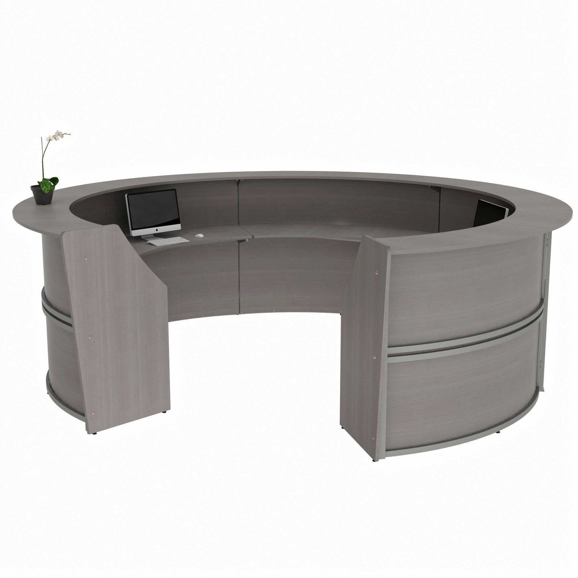 Linea Italia 5-Unit Curved Reception Desk