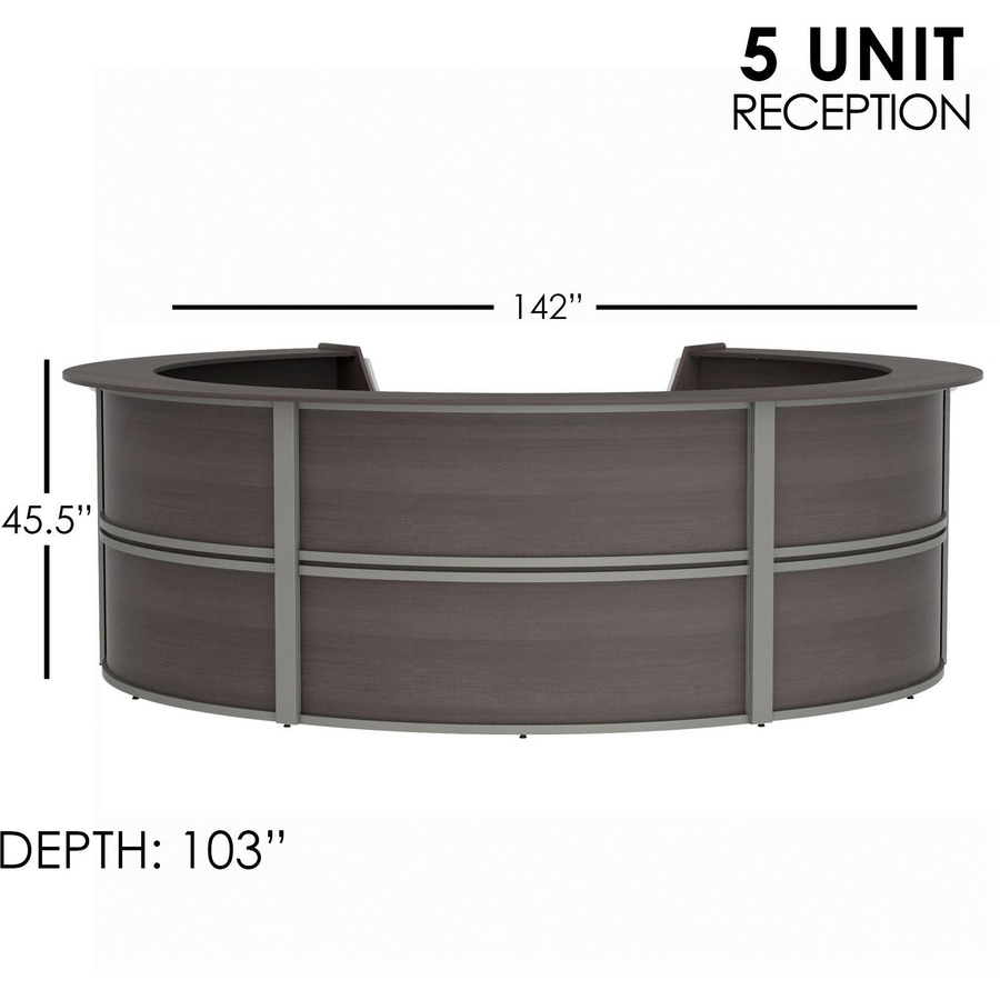 Linea Italia 5-Unit Curved Reception Desk