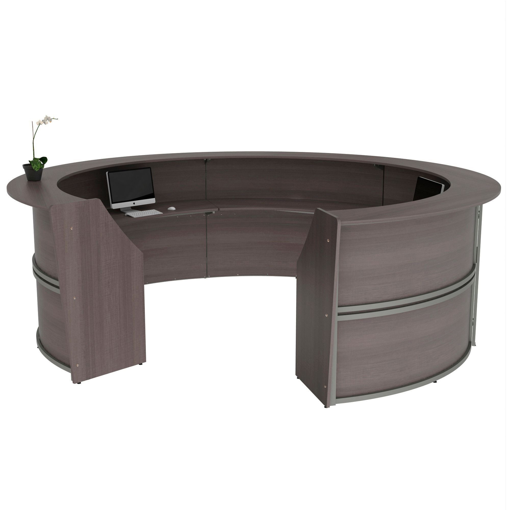 Linea Italia 5-Unit Curved Reception Desk