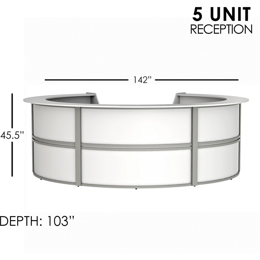 Linea Italia 5-Unit Curved Reception Desk