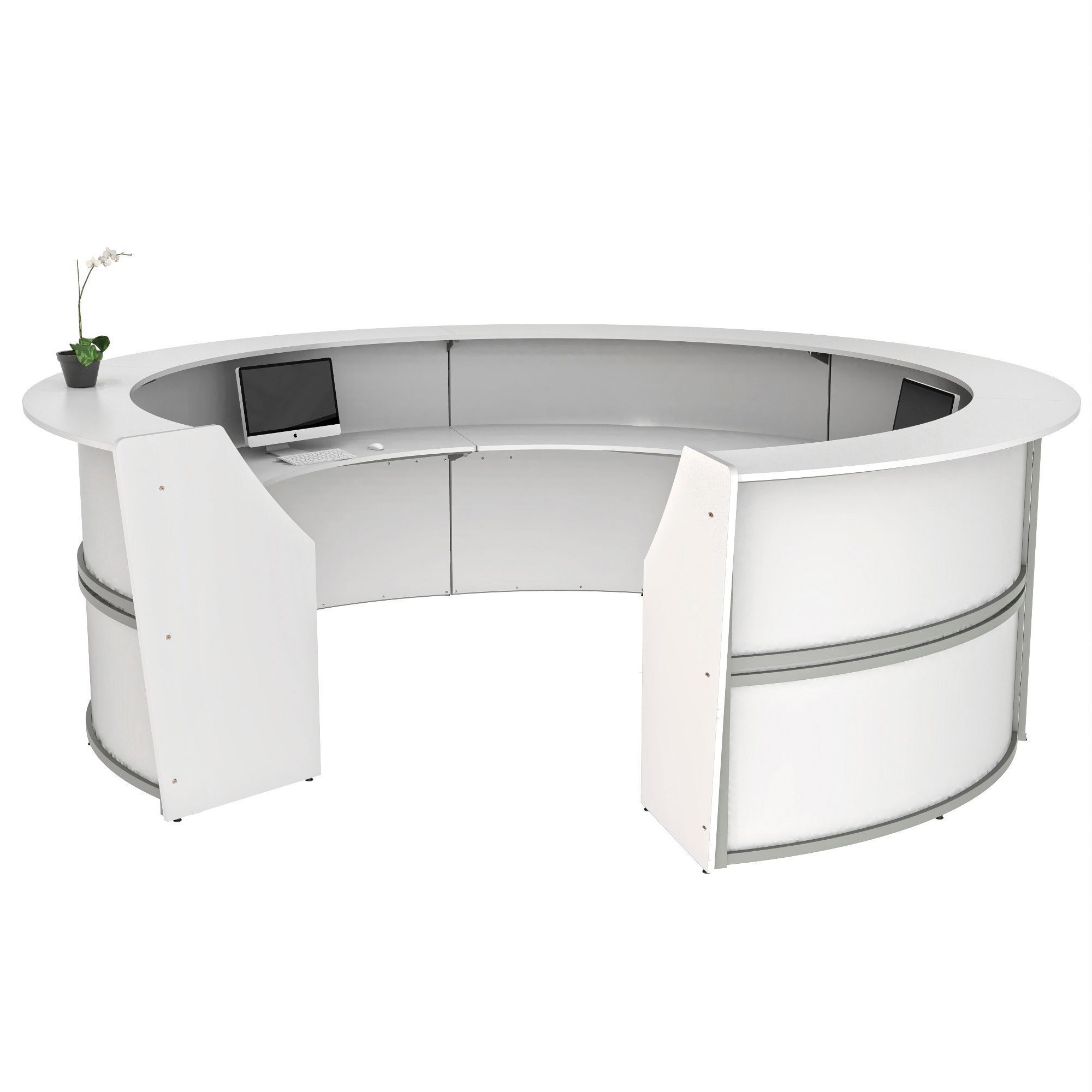 Linea Italia 5-Unit Curved Reception Desk