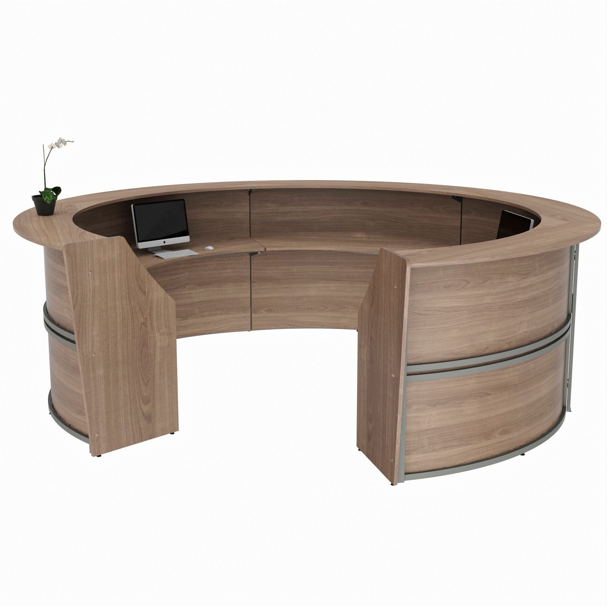 Linea Italia 5-Unit Curved Reception Desk