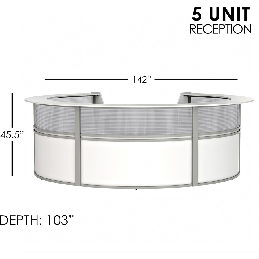 Linea Italia 5-Unit Curved Reception Desk
