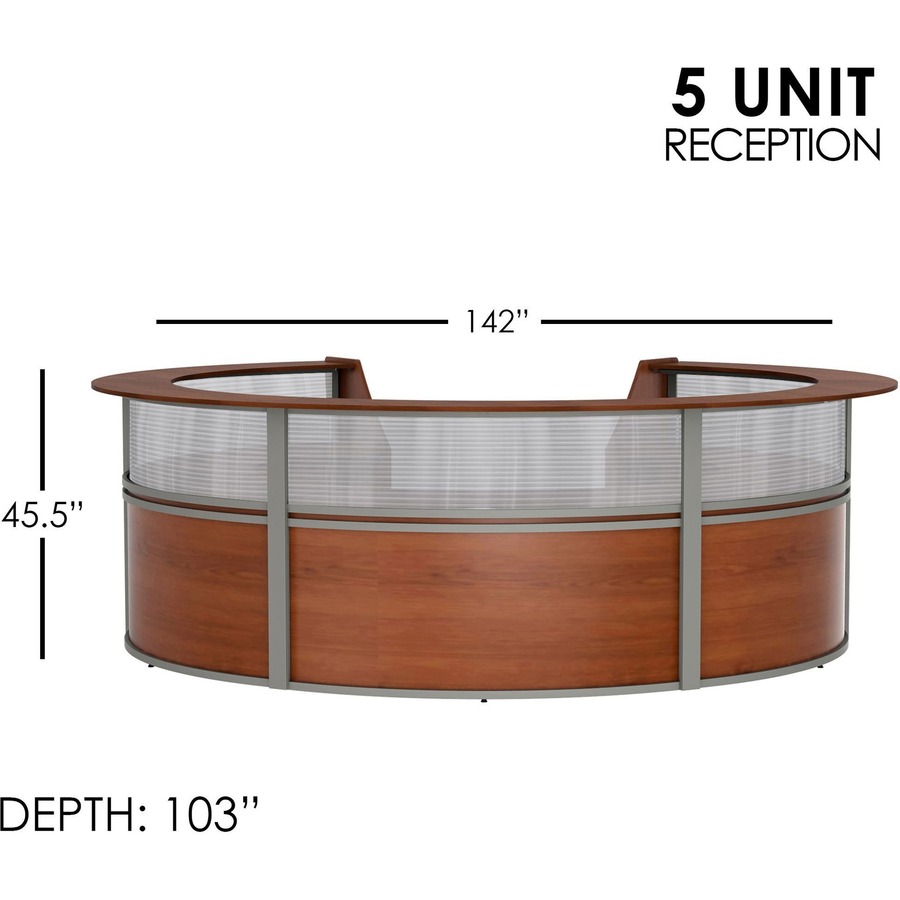 Linea Italia 5-Unit Curved Reception Desk