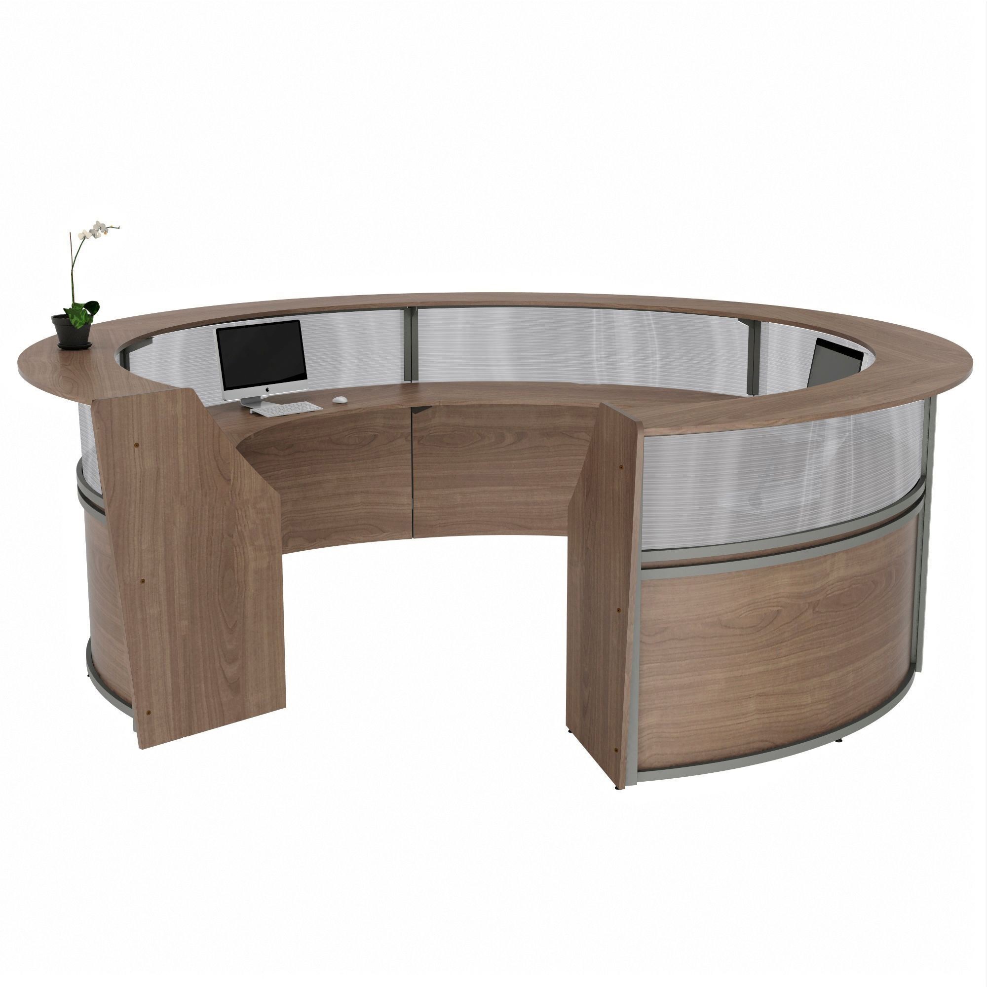 Linea Italia 5-Unit Curved Reception Desk