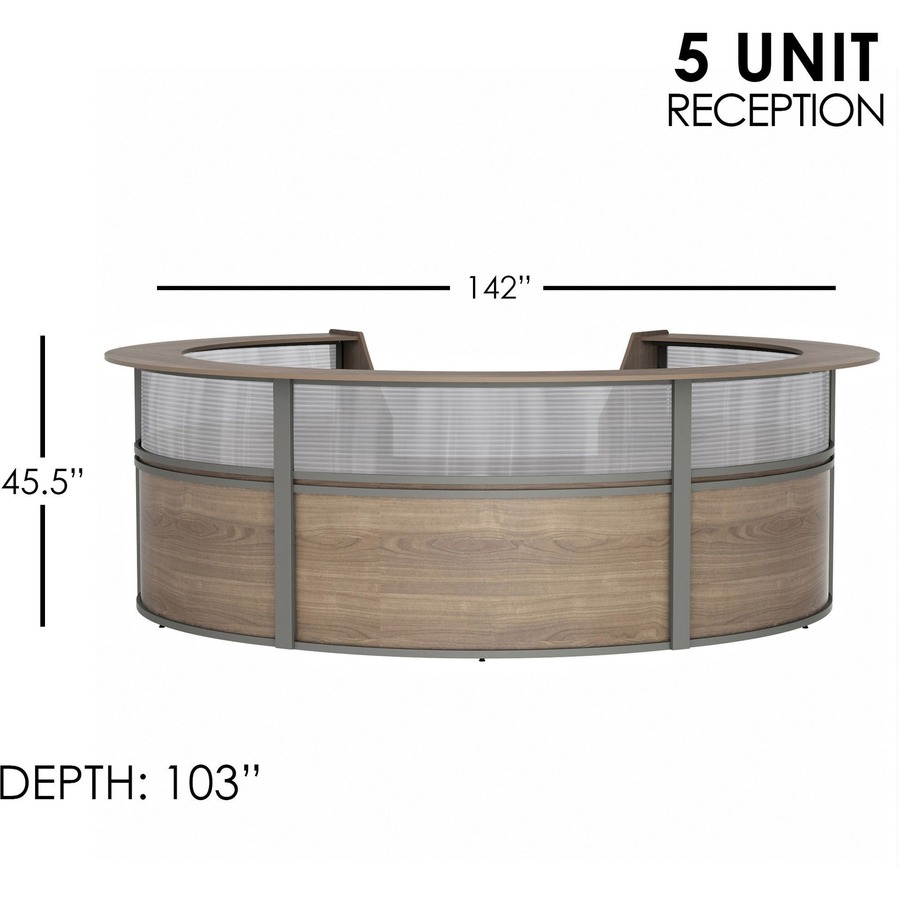 Linea Italia 5-Unit Curved Reception Desk