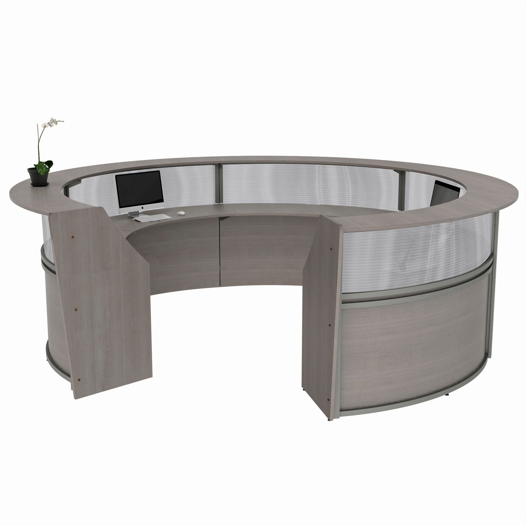 Linea Italia 5-Unit Curved Reception Desk