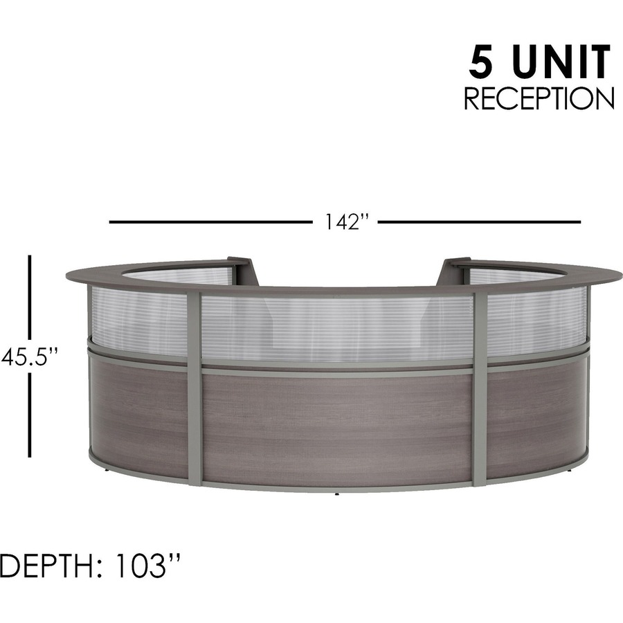 Linea Italia 5-Unit Curved Reception Desk
