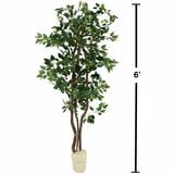 Nudell 6ft Artificial Green Ficus Tree