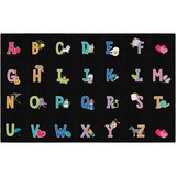 Flagship Carpets Schoolgirl Alphabet Pictures Rug