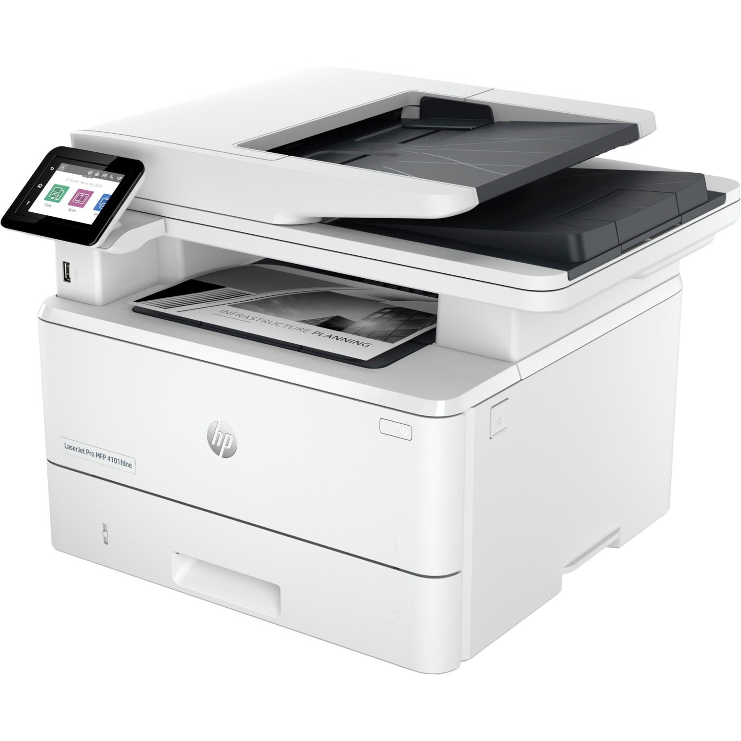 Hp Laserjet Pro 4101fdne Laser Multifunction Printer - Monochrome - White