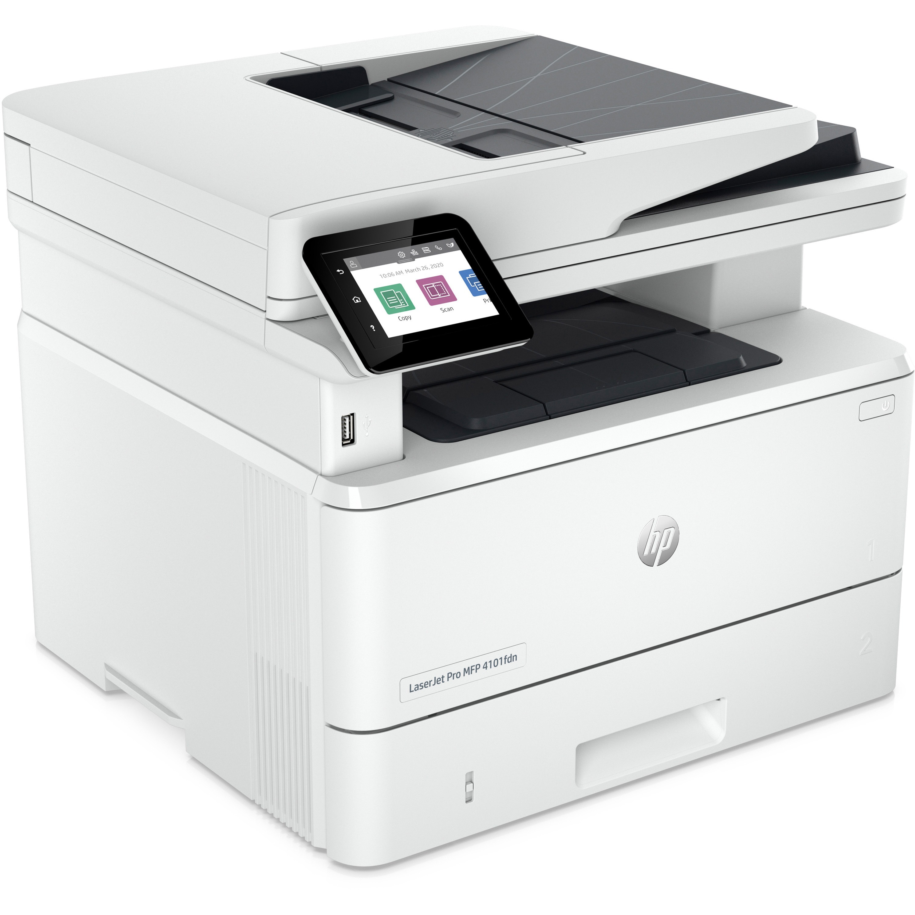 Hp Laserjet Pro 4101fdn Laser Multifunction Printer - Monochrome - White