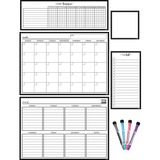 Teacher Created Resources Black & White Dry-Erase Magnetic Calendar Set
