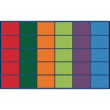 Carpets for Kids Colorful Rows Seating Rug