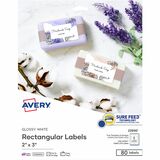 Avery&Reg Glossy White Labels 2 X 3 80 Labels (22890)