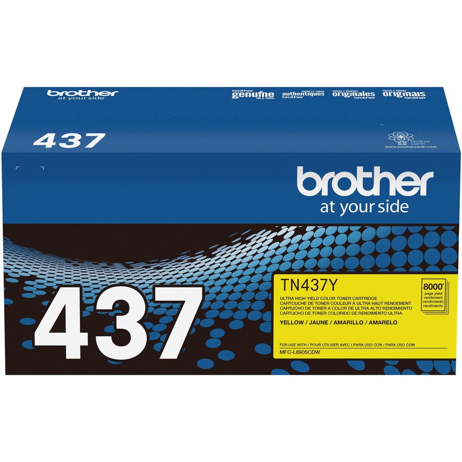 Brother Tn437y Original Ultra High Yield Laser Toner Cartridge - Yellow - 1 Each