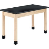Diversified Spaces Perpetulab Wooden Leg Science Table with Plain Apron
