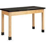 Diversified Spaces Perpetulab Wooden Leg Science Table with Plain Apron
