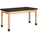Diversified Spaces Perpetulab Wooden Leg Science Table with Plain Apron