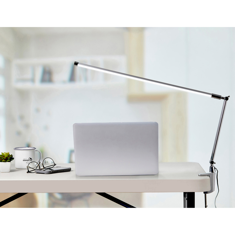 Bostitch Modern Led Clamp Desk Lamp Chrome