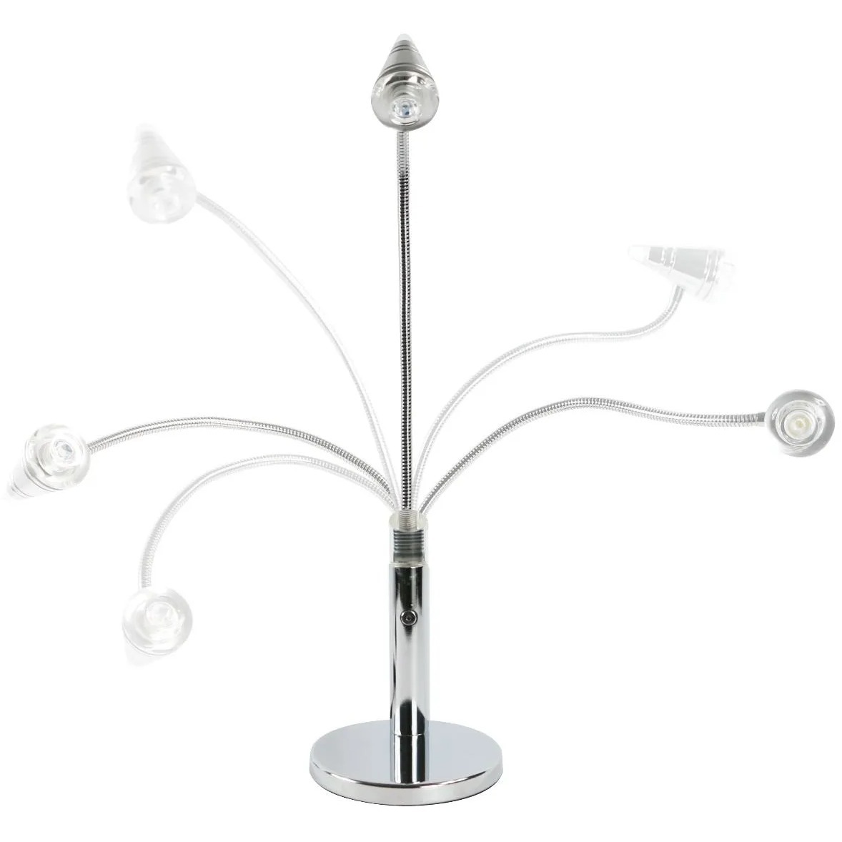 Bostitch Acrylic Gooseneck Led Desk Lamp Chrome