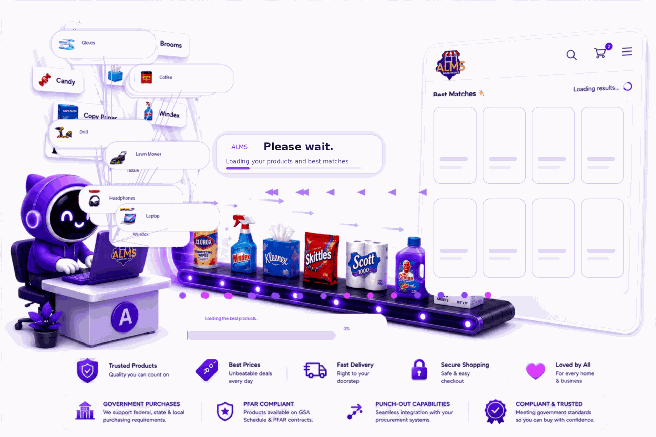 ALMS - Loading your products and best matches