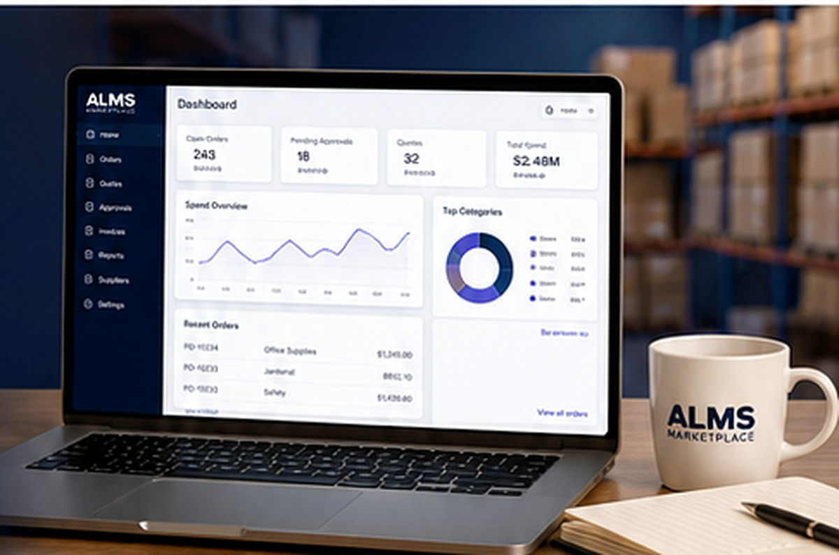 ALMS Marketplace hero dashboard