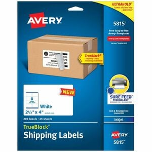 Avery® Avery® Printable Shipping Labels, 2.5" x 4" , 200 Labels (5815)