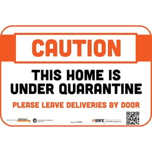 Tabbies HOME UNDER QUARANTINE Wall Decal