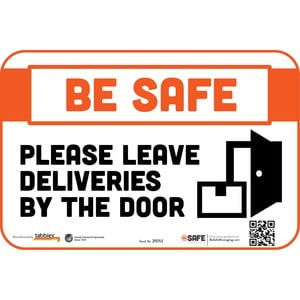 Tabbies LEAVE DELIVERIES BY DOOR Wall Decal