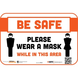 Tabbies PLEASE WEAR A MASK AREA Wall Decal