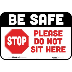 Tabbies STOP PLEASE DO NOT SIT HERE Wall Decal
